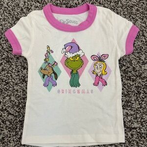 Pink girls grinchmas tee
